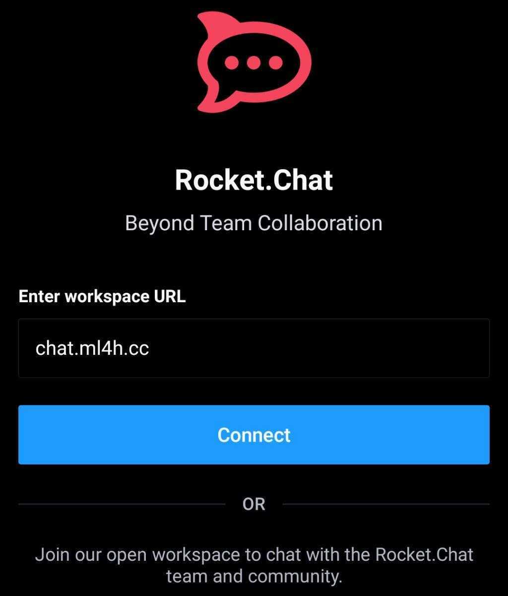rocket.chat mobile app server entry